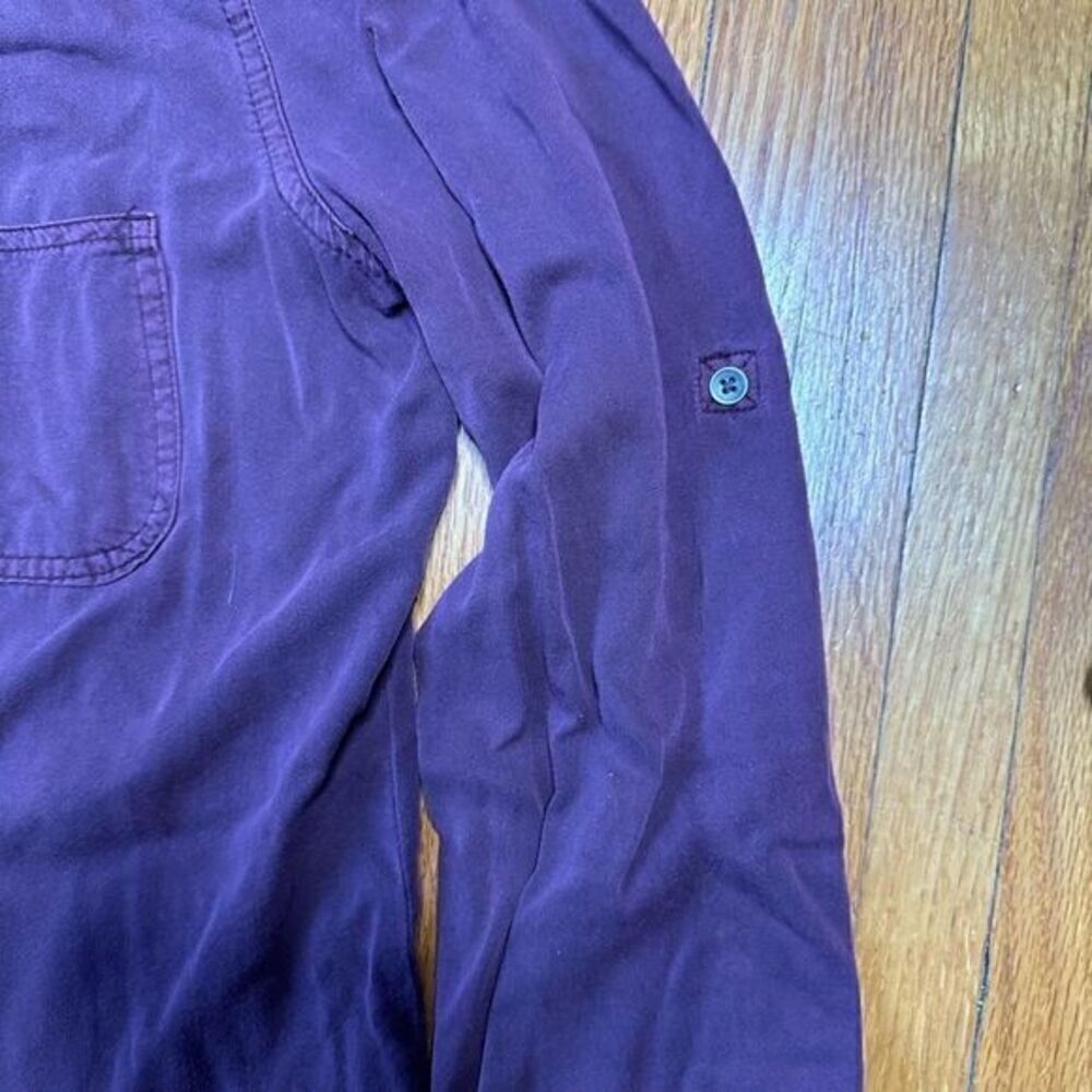 Rock & Republic silky button down distressed soft fabric long sleeves size Med - Picture 6 of 11